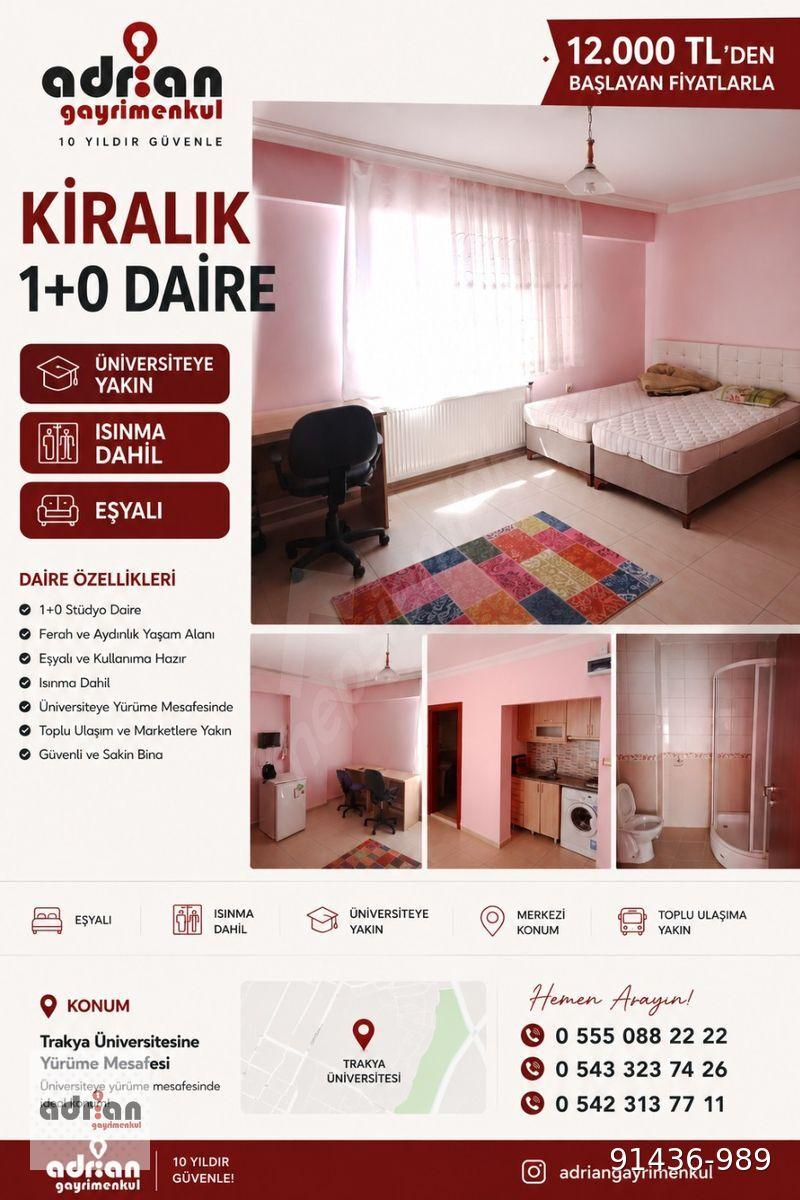 ADRİAN' DAN ISINMA DAHİL 12.000 TL' DEN BAŞLAYAN KİRALIK DAİRELER