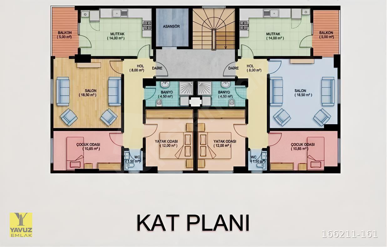 YAVUZ EMLAKTAN ÇARŞI MERKEZİNDE 2+1 SIFIR DAİRE