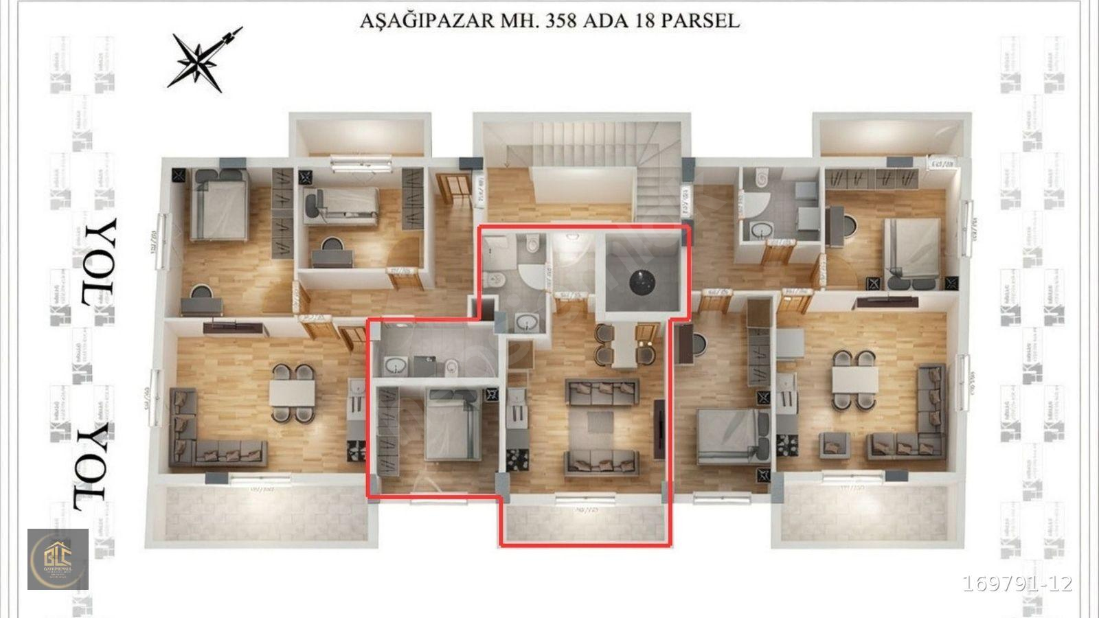 BLC GAYRİMENKUL'DEN AŞAĞIPAZAR MAH. MERKEZDE SIFIR 1+1 DAİRE