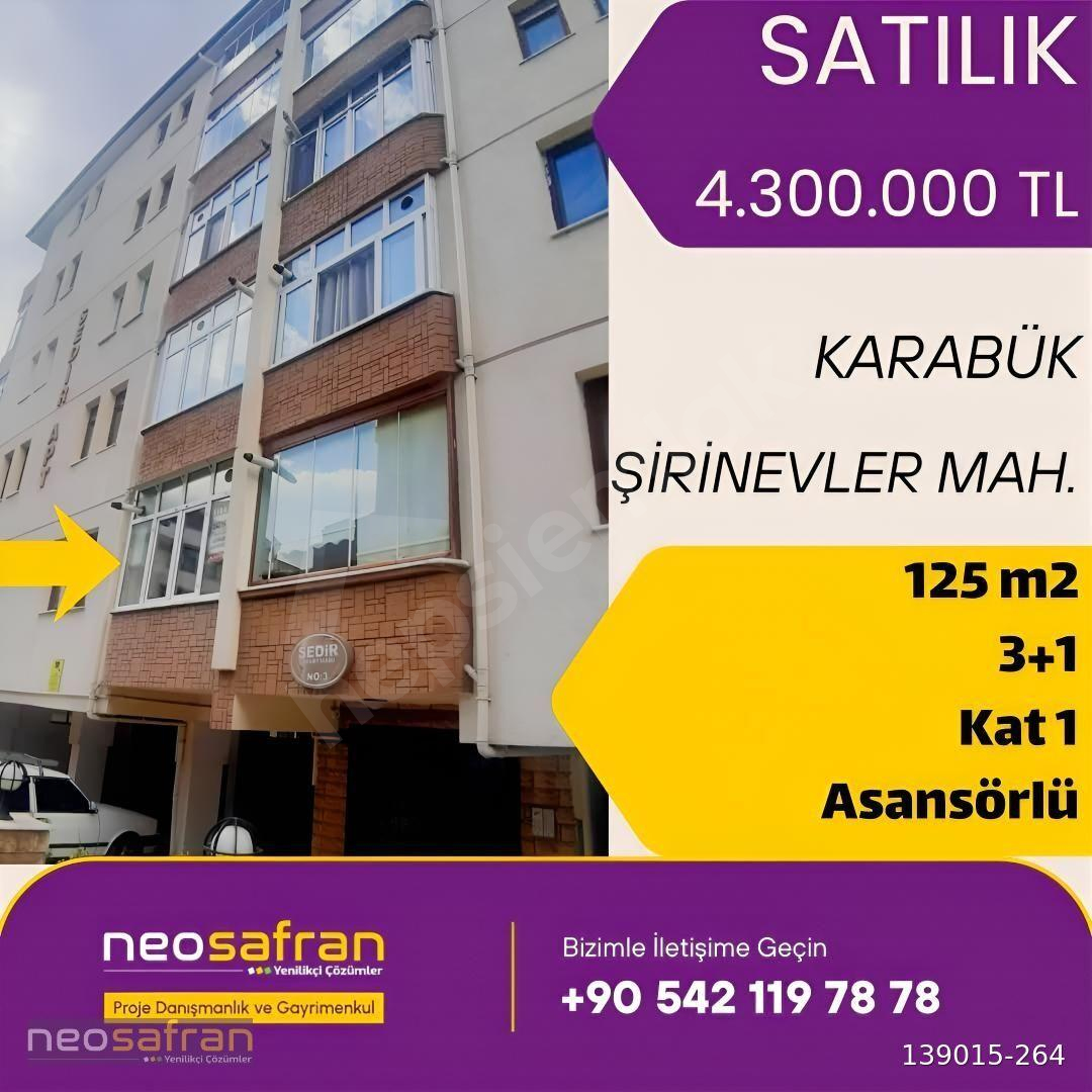 KARABÜK ŞİRİNEVLER MAHALLESİ 3+1 SATILIK DAİRE
