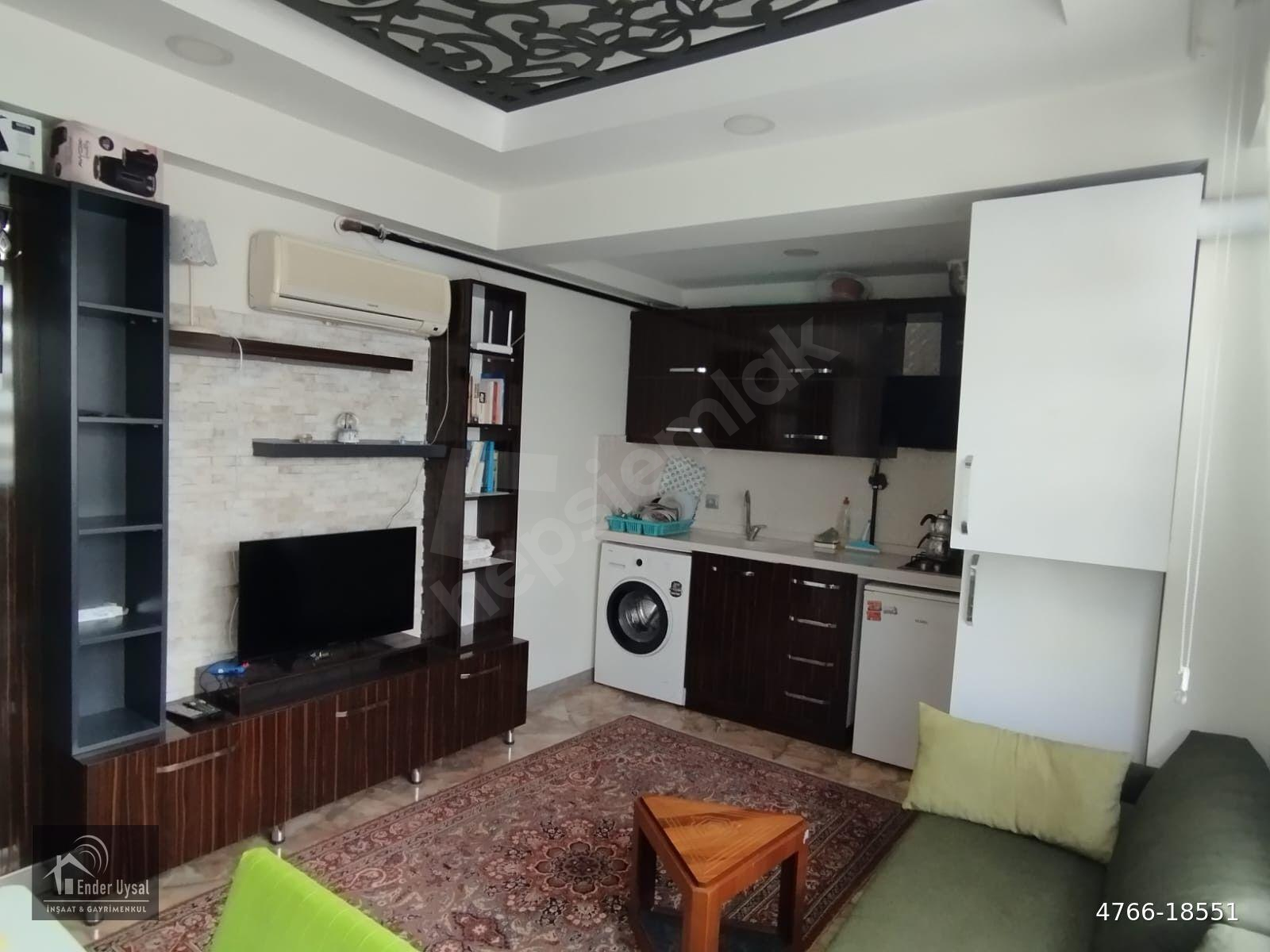 ENDER UYSAL GAYRİMENKULDEN ASMALIEVLER MAHALLESİN DE 1+1 KİRALIK BALKONLU LÜX APART..