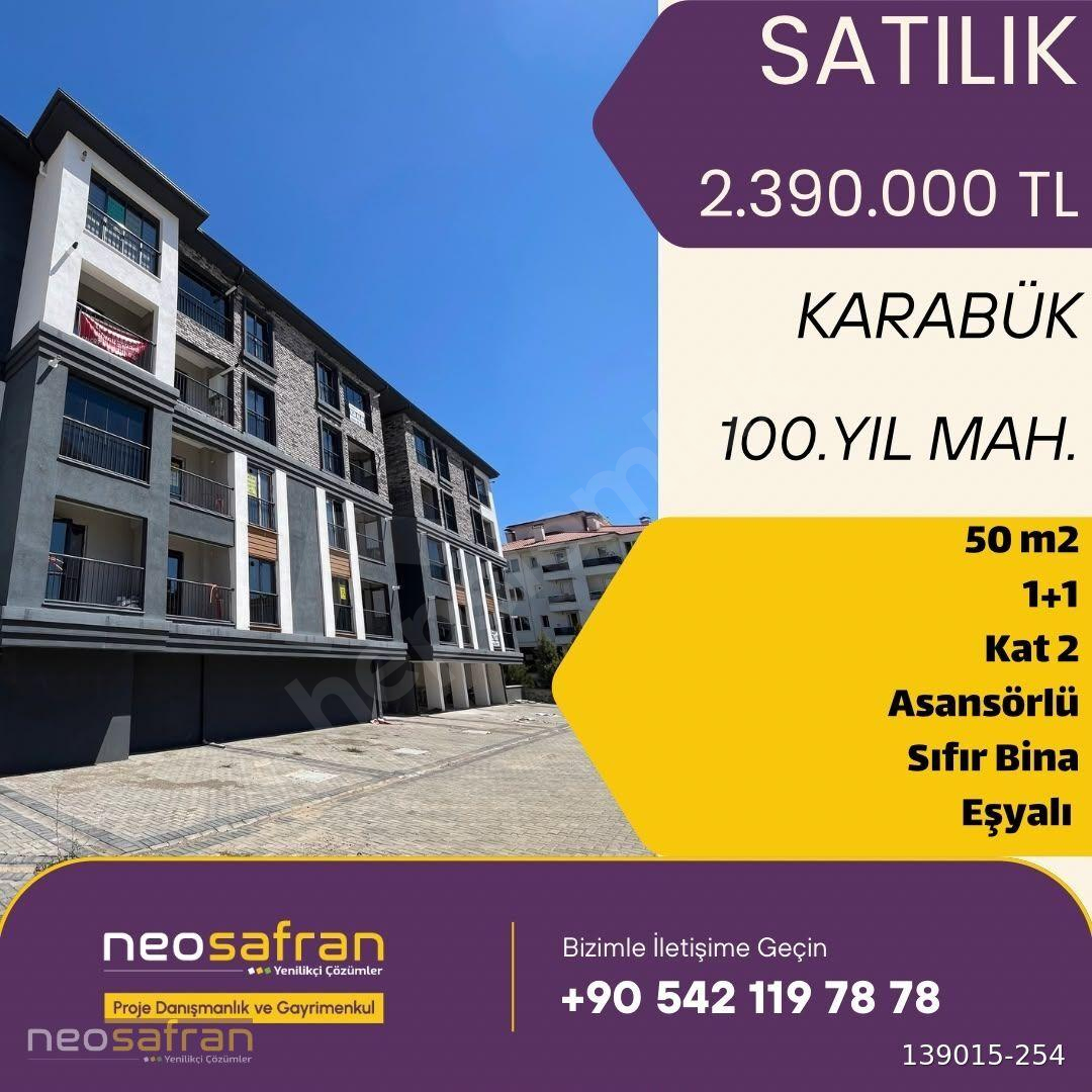 KARABÜK 100. YIL MAHALLESİNDE SATILIK 1+1 EŞYALI DAİRE
