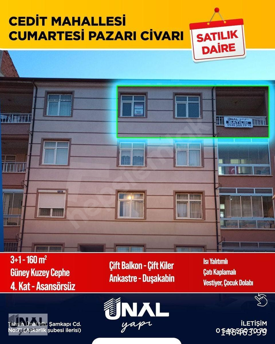 CEDİD MAHALLESİN'DE CUMARTESİ PAZARI CİVARINDA 140 m2 3+1 SATILIK DAİRE