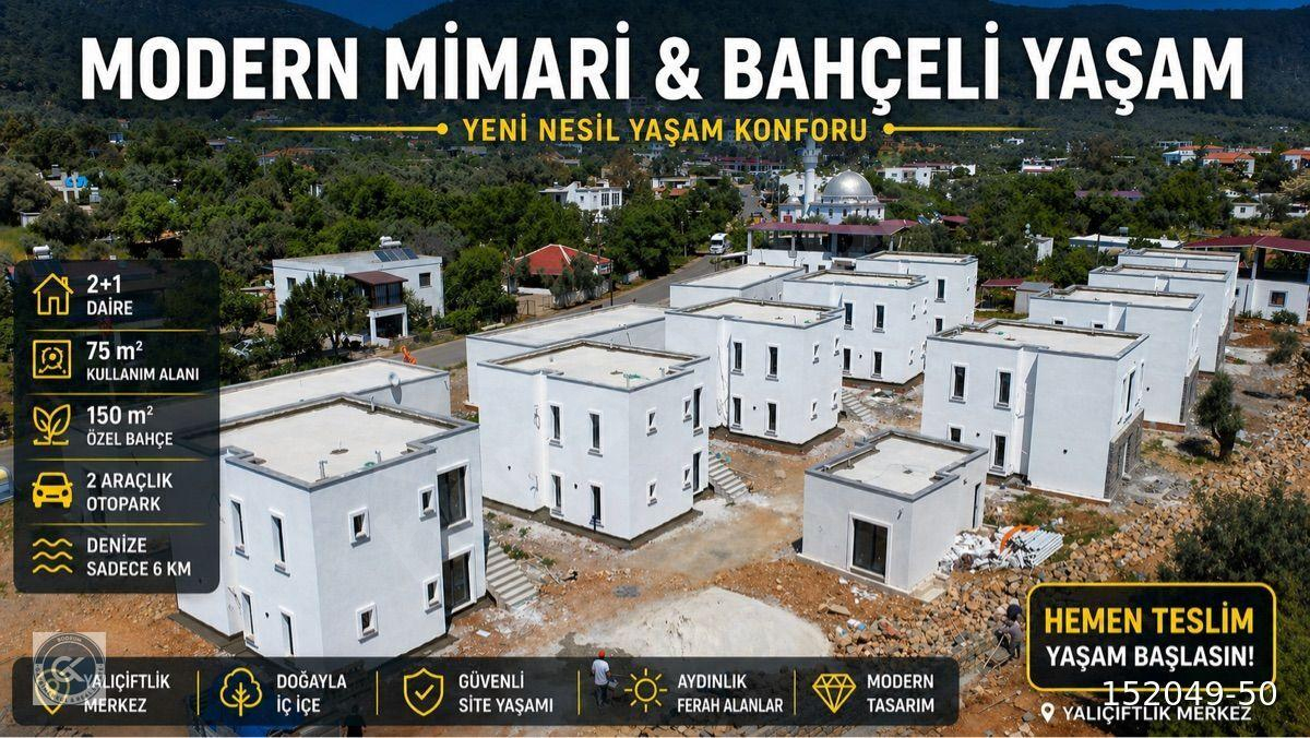 YALIÇİFTLİK’TE 150 M2 BAHÇELİ 2+1 MODERN SİTE YENİ PROJE