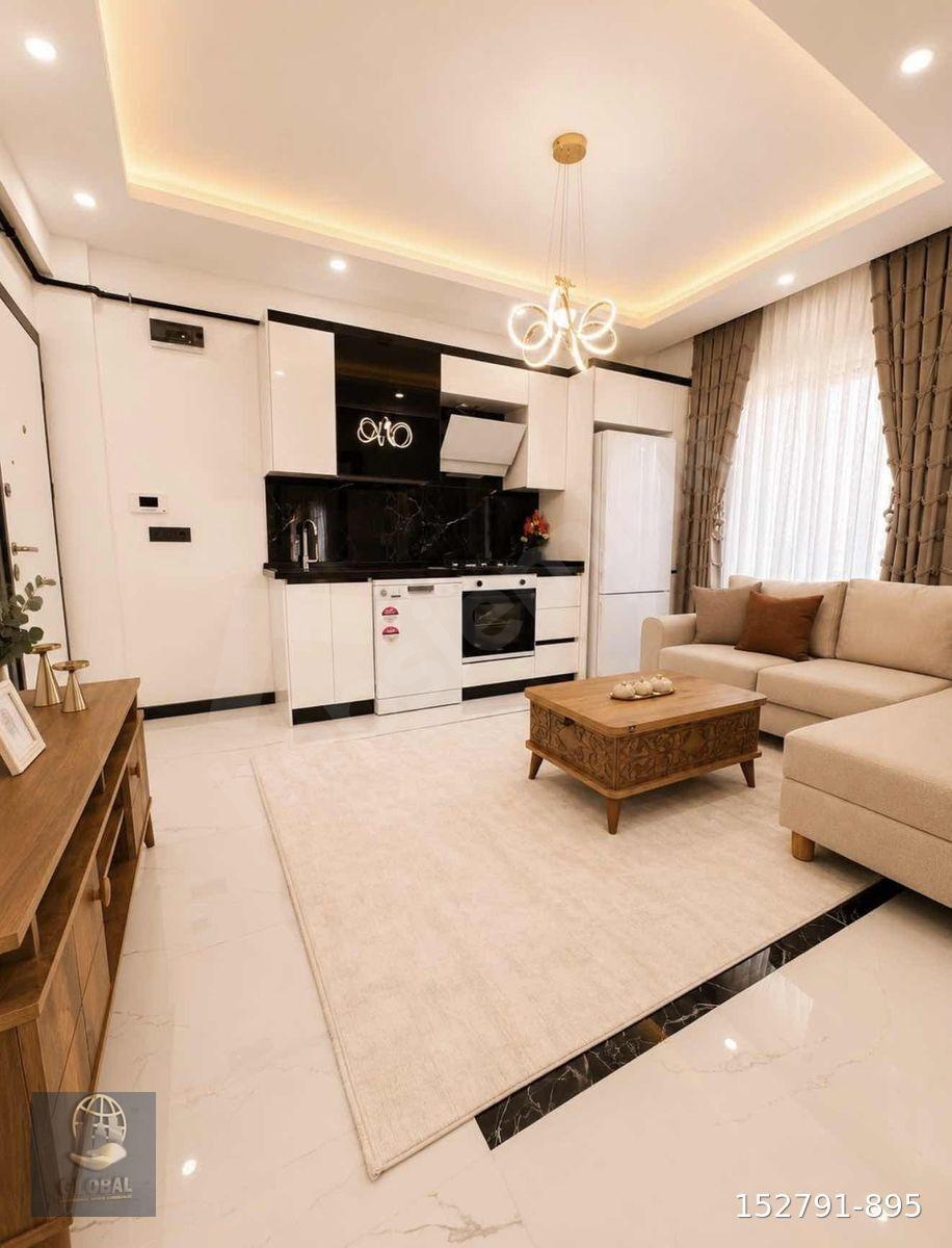 LÜX SIFIR EŞYALI 1+1 ÇİFT BALKON ARAKAT GENİŞ KULLANIM ALANI