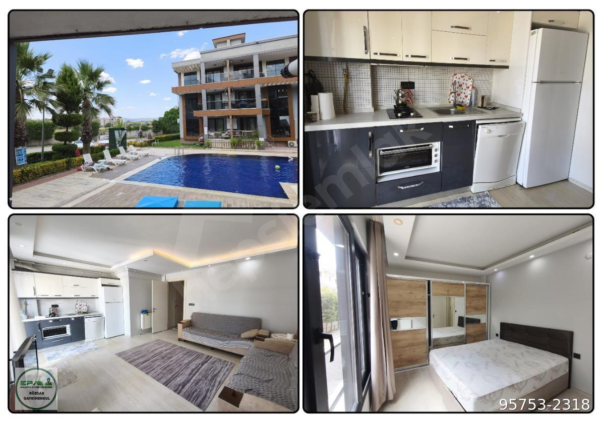 Manisa Karaali Villalar Bölgesi 1+1 Eşyalı Havuzlu Sitede