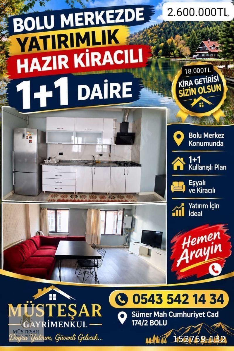 BOLU MERKEZDE YATIRIMLIK HAZIR KİRACILI 1+1 DAİRE