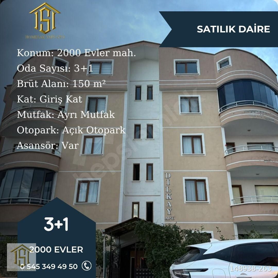 2000 EVLER'DE SATILIK 3+1 FERAH DAİRE - HOMESAK best choice.