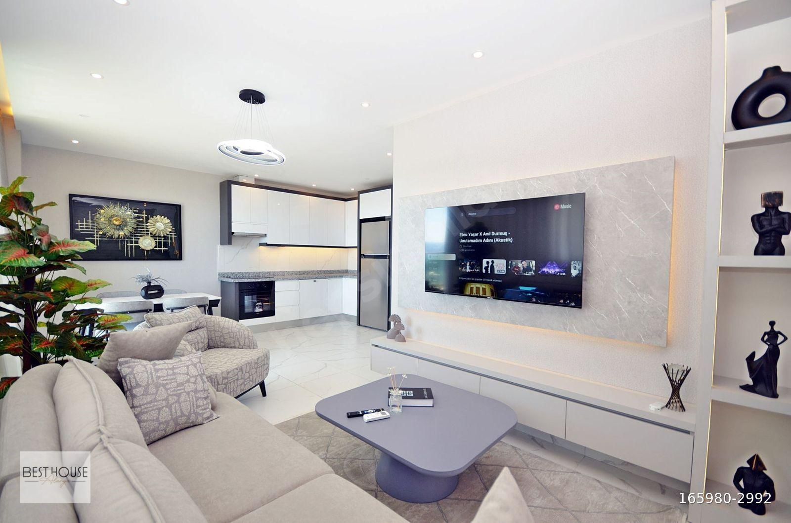 ALANYA AVSALLARDA MUHTEŞEM DENİZ MANZARALI FULL EŞYALI 2+1 SATILIK PENTHOUSE