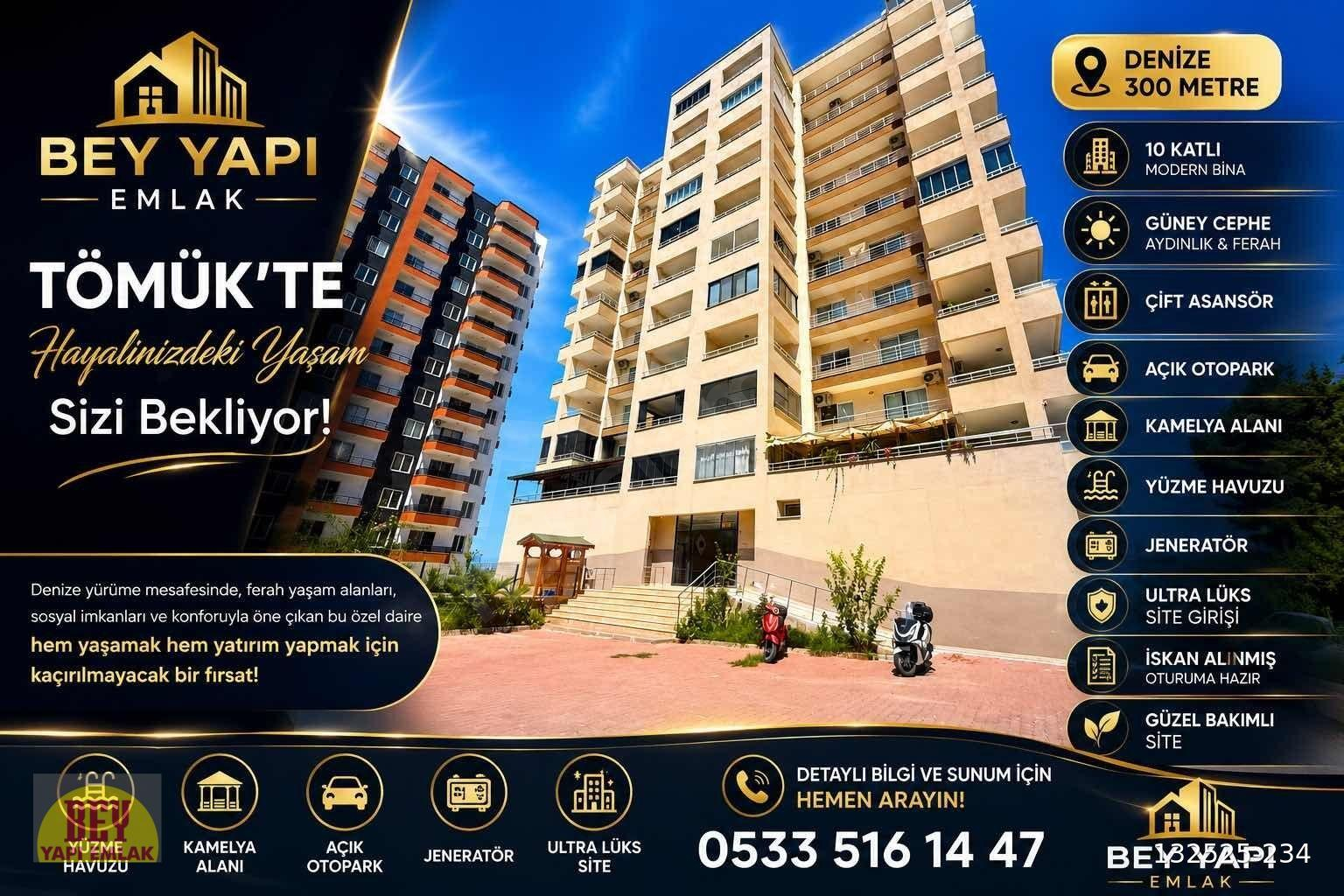 BEY YAPI EMLAKTAN TÖMÜKTE 2+1 EŞYALI SATILIK!!
