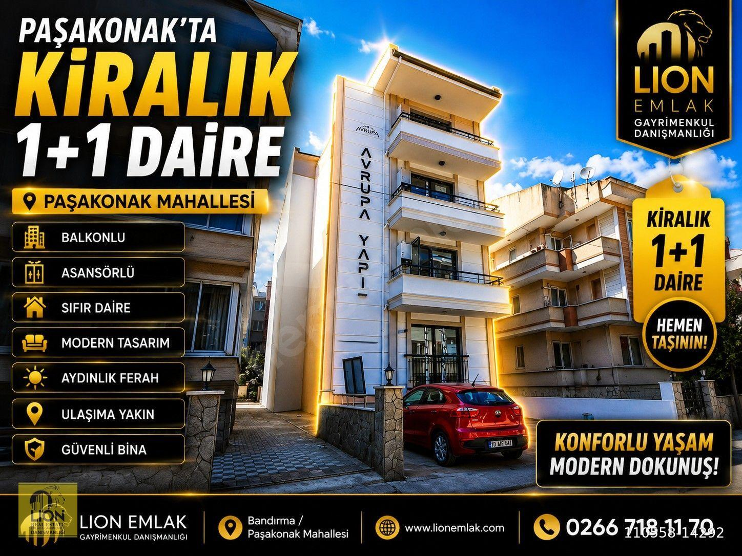 🟨⬛️LION EMLAK'TAN PAŞAKONAK'TA SIFIR,ARAKAT KİRALIK DAİRE⬛️🟨