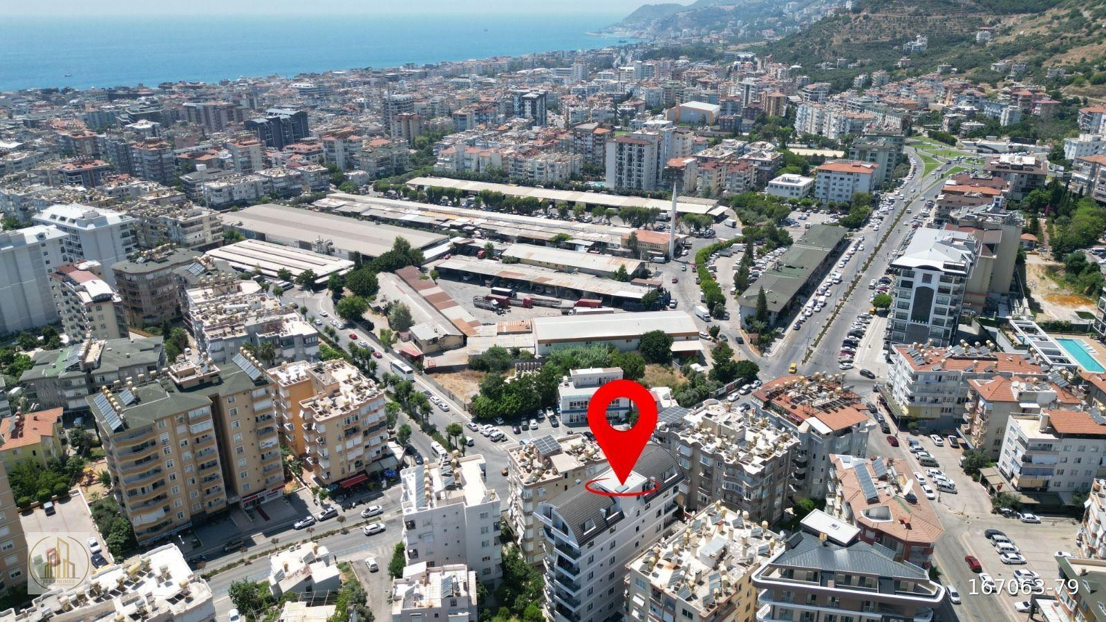Alanya Merkez'de Satılık Lüks 3+1 Dubleks Daire | Full Eşyalı | Deniz Manzaralı | Anadolu Hastanesi