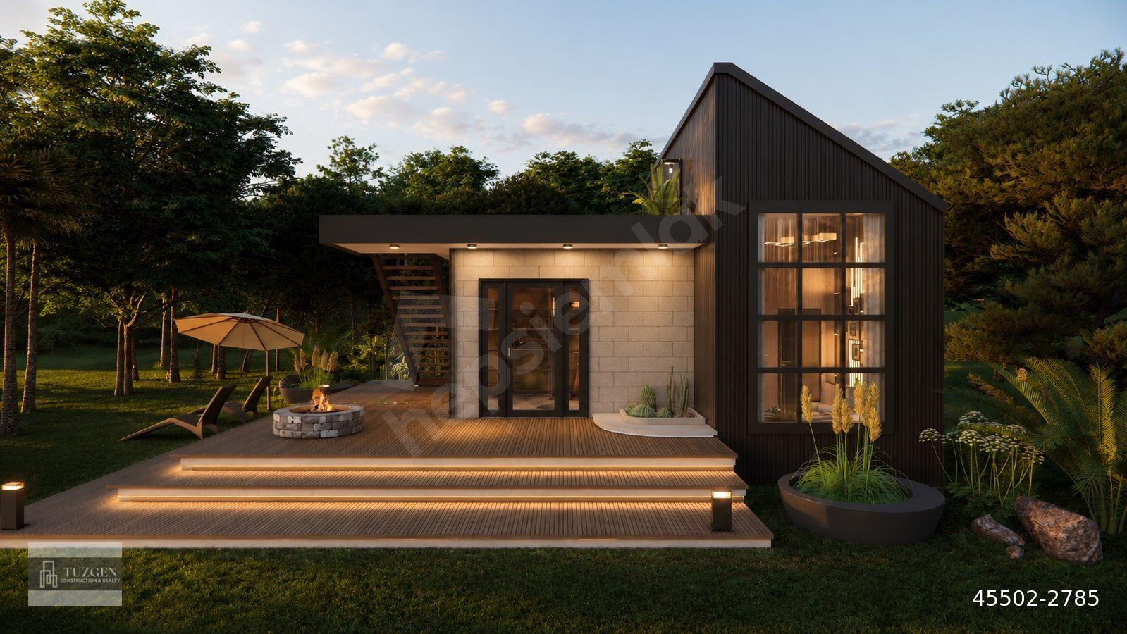 Lüks Prefabrik Villa | Modern Tasarım | Yüksek Tavan | Çatı Terası | Tüzgen Nature Houses