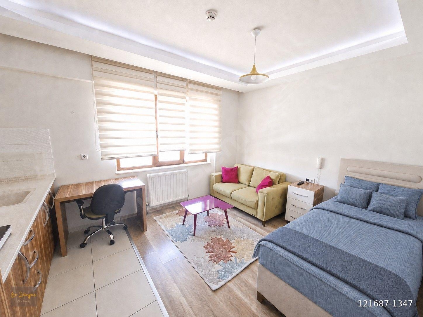 Talas'ta Tramvay Yakını Lüks Eşyalı 1+1 Kiralık Daire
