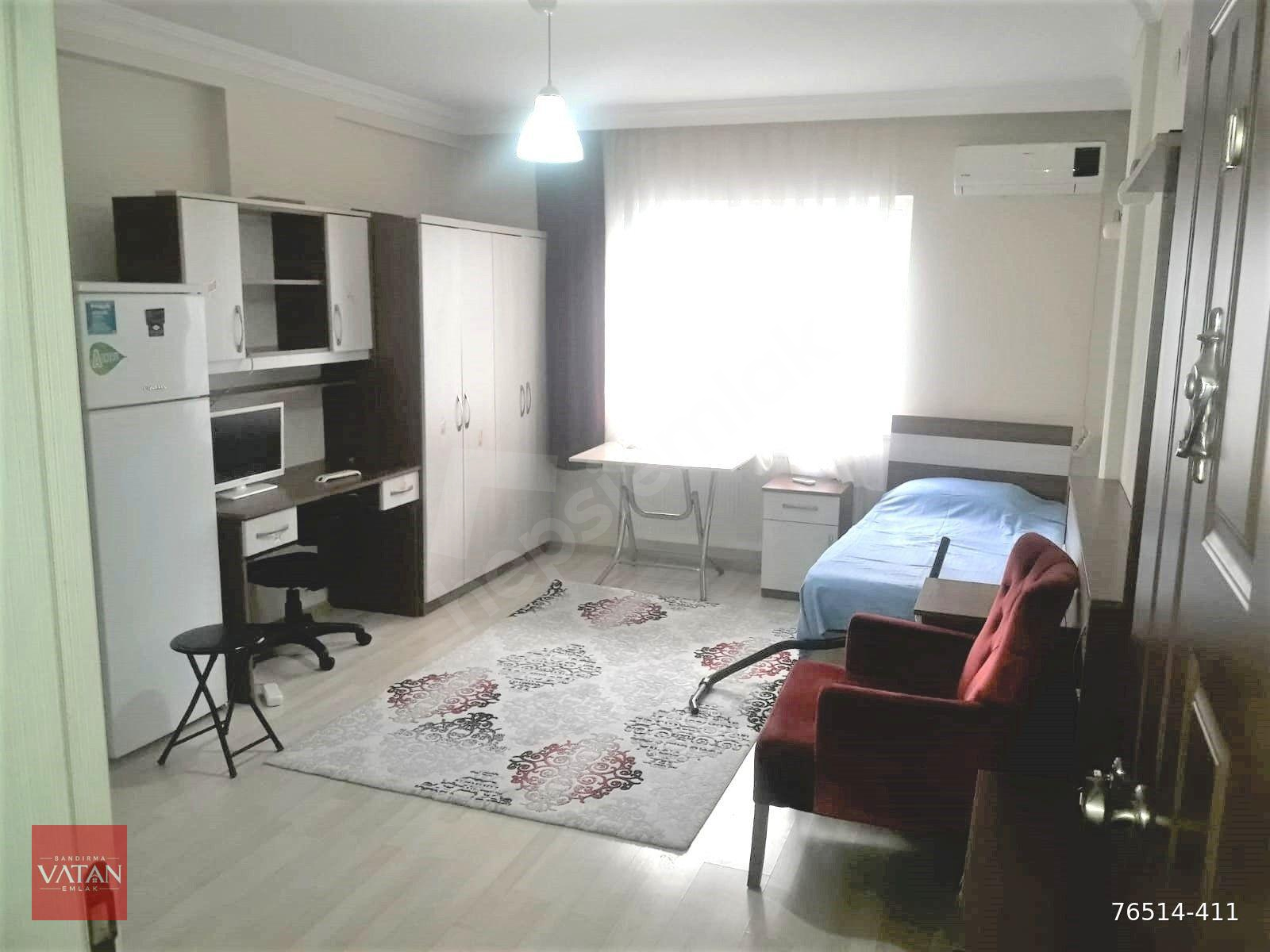 BANDIRMA VATAN EMLAK'TAN ŞEHİR MERKEZİNDE EŞYALI STÜDYO DAİRE