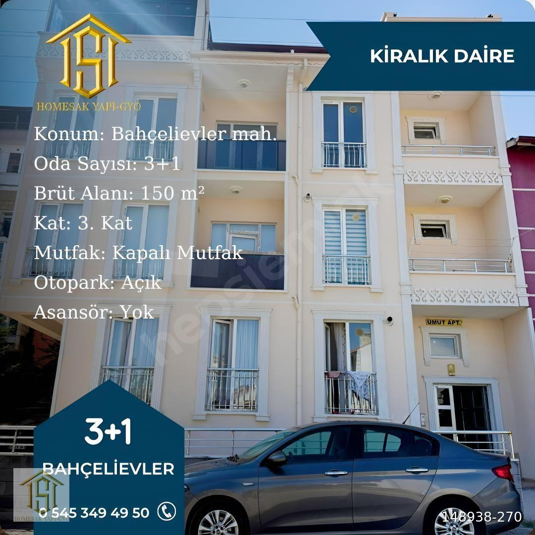 BAHÇELİEVLER DE KİRALIK 3+1 FERAH DAİRE ! - HOMESAK best choice.