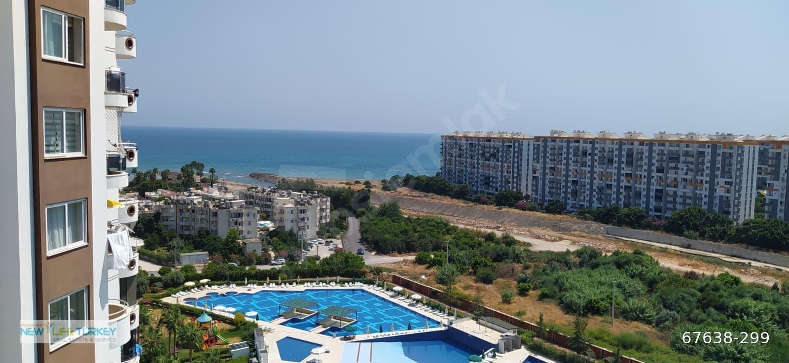ÇEŞMELİ LİPARİS'TE AQUAPARKLI / FULL DENİZ MANZARALI DAİRE