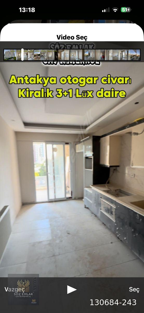 Antakya otogar civarı kiralık daire