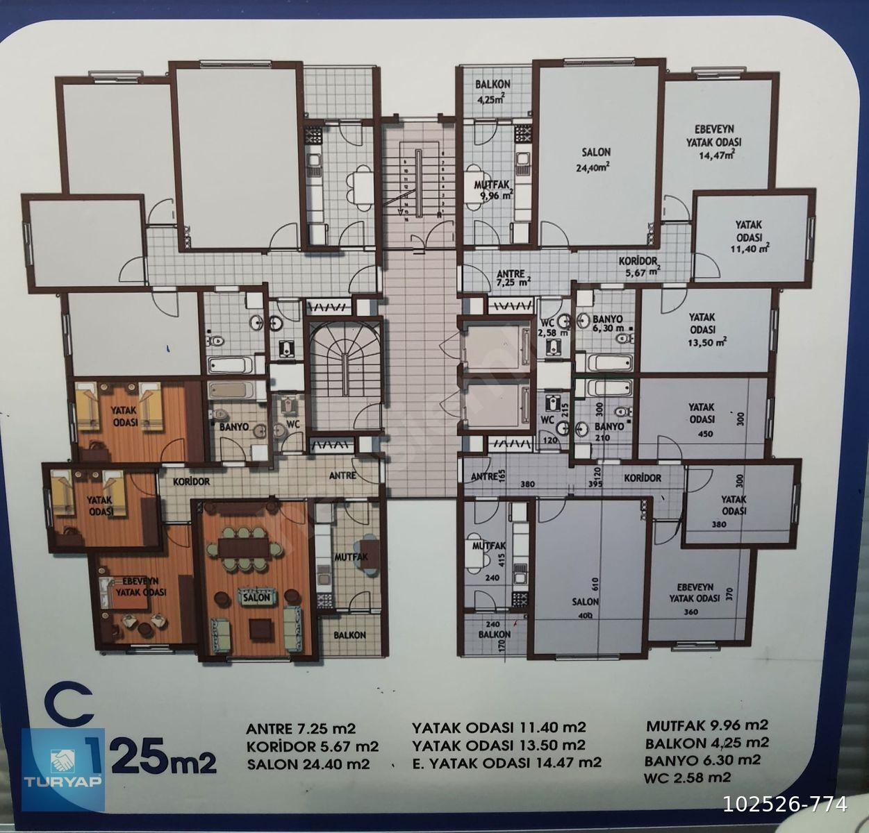 HADIMKÖY 2. ETAP ÖMERLİ KİPTAŞ C 8 BL.DA 125 M2 KİRALIK 3+1