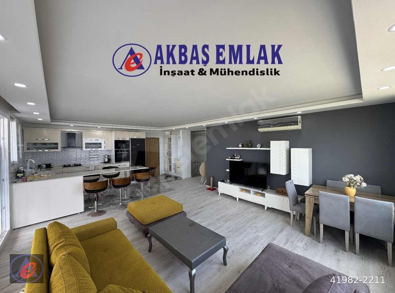 AKBAŞ'tan SATILIK GENİŞ TERASLI KISMİ EŞYALI TERS DUBLEKS DAİRE