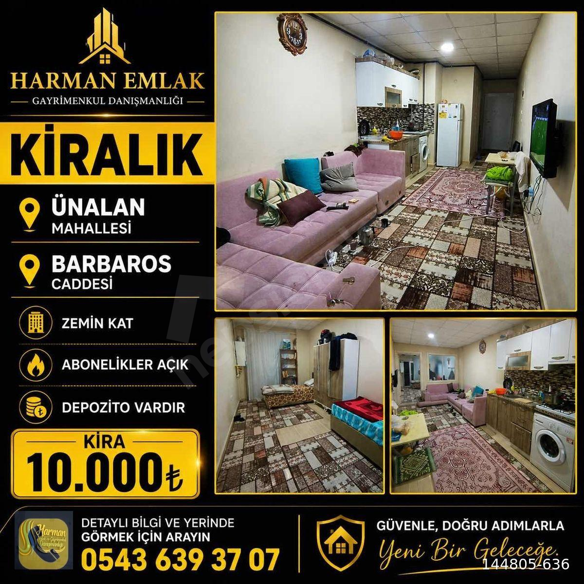 HARMAN EMLAKTAN KİRALIK 1+1 APART