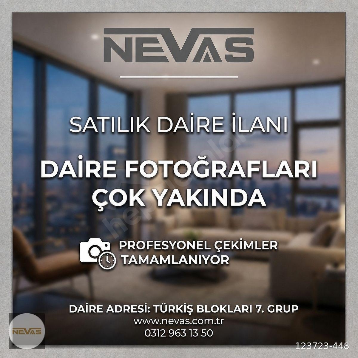 NEVAS - AYDINLIKEVLER TÜRKİŞ BLOKLARI 7. GRUP'TA YATIRIMLIK DAİRE