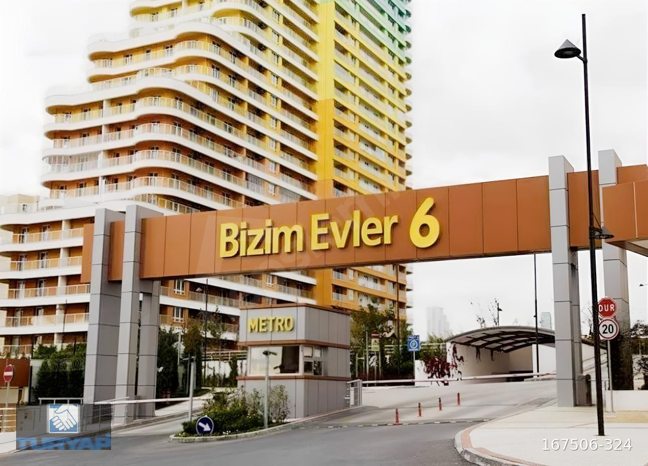 BİZİM EVLER 6 METRO SİTESİNDE FULL PEYZAJ 2+1 SATILIK DAİRE