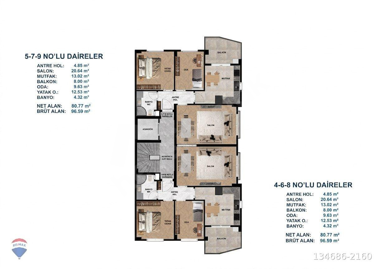 GOP’TA SATILIK 2+1 SIFIR DAİRE