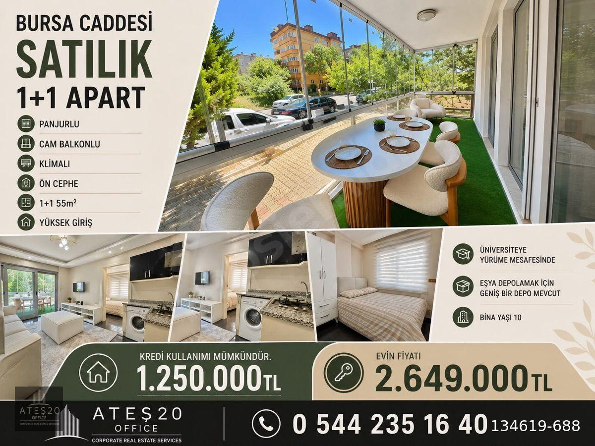 BURSA CADDESİNDE 1+1 ULTRA LÜKS SATILIK APART