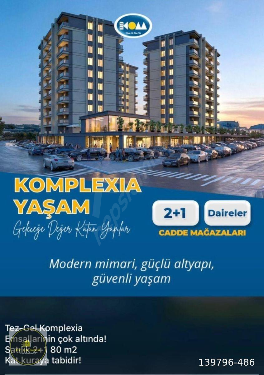 KAYAPINAR BELEDİYE YANINDA TEMELDEN SATILIK 2+1 DAİRELER