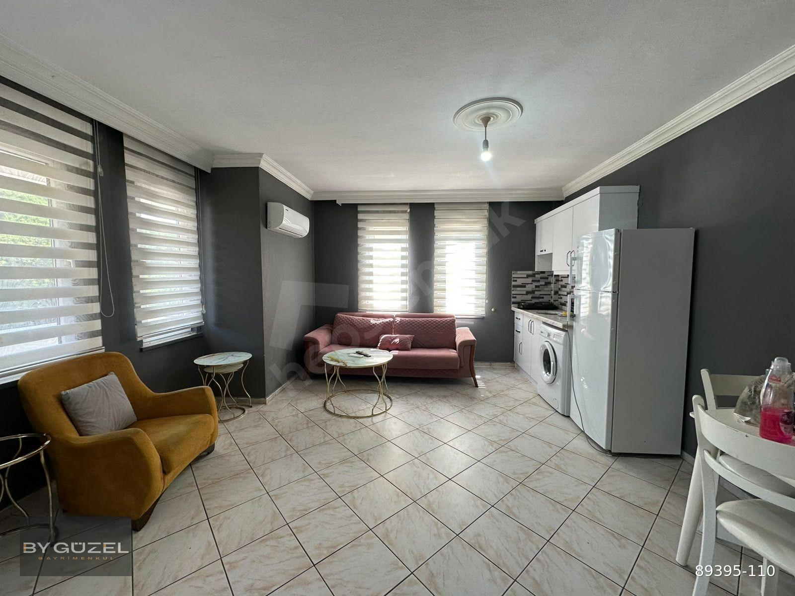 ALANYA MERKEZ GÜLLERPINARI'DA EŞYALI KİRALIK 1+1 DAİRE