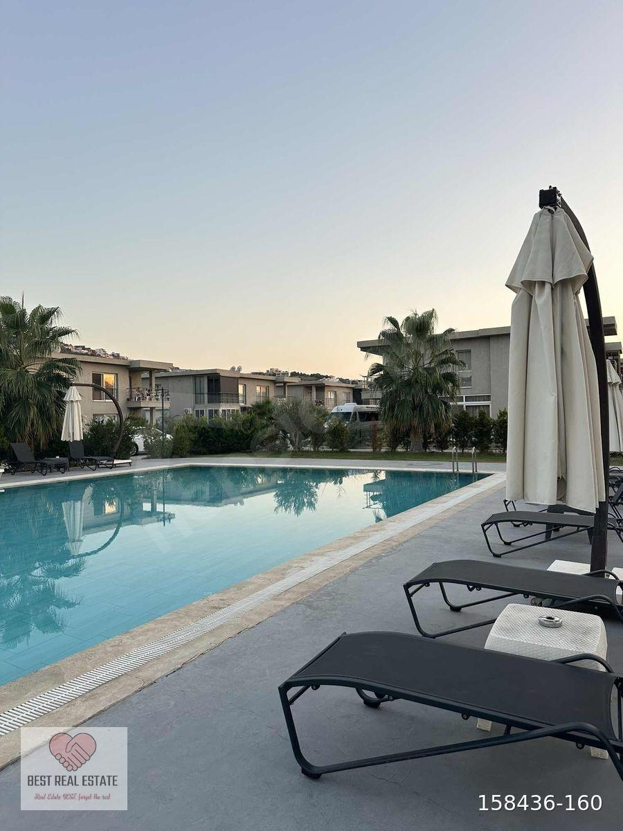 BODRUM MİLAS YOLU ÜZERİ 2+1 2 BANYO EŞYALI BAHÇE KATI KİRALIK