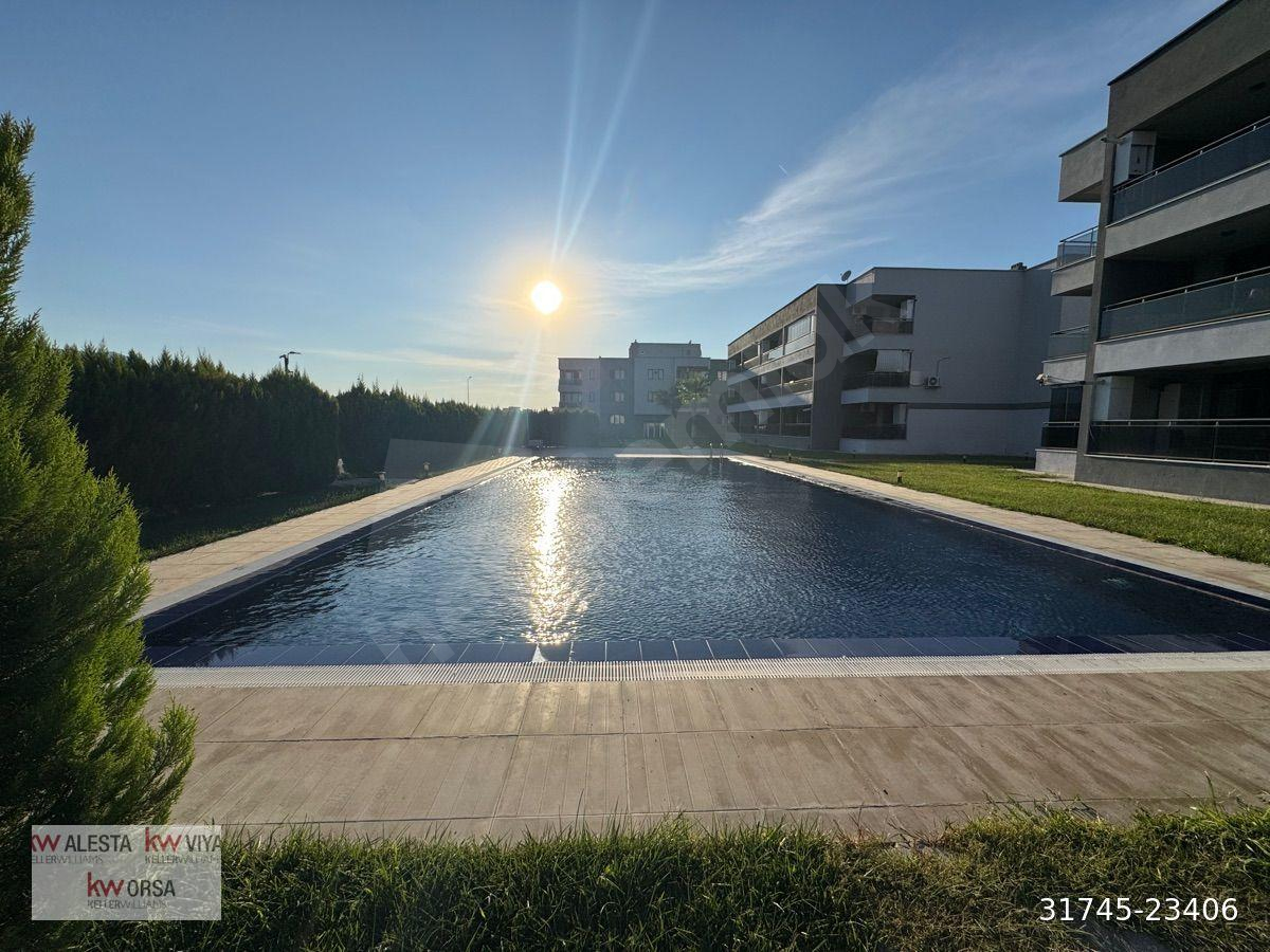 kw'den site içi,cam balkonlu,full eşyalı 1+1 kiralık daire