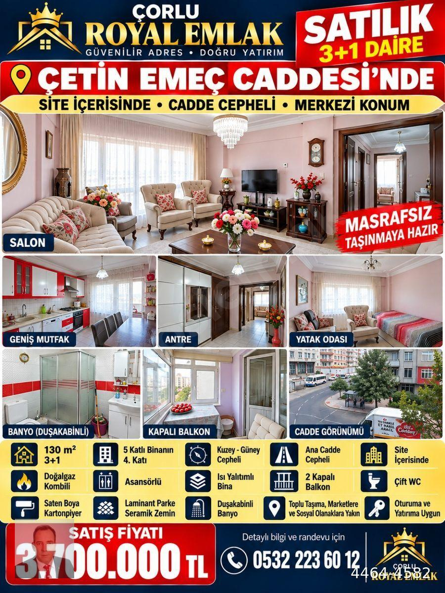 Muhittin Mah. En Çok Sevilen Bölgede Kombili, Geniş Balkonlu 3+1 daire