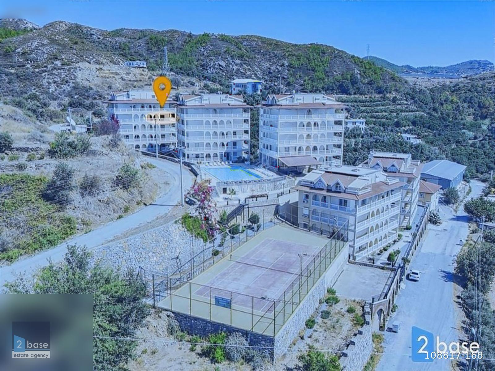 Alanya Demirtaş'ta Okyanus sitesinde satılık Doğa ve Deniz Manzaralı Şahane 2+1 Daire