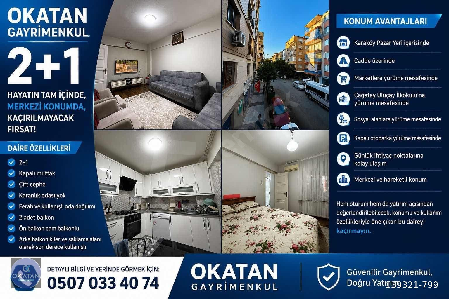 KARAKÖY PAZARI İÇİNDE CADDE ÜZERİ HARİKA KONUMDA FIRSAT DAİRE