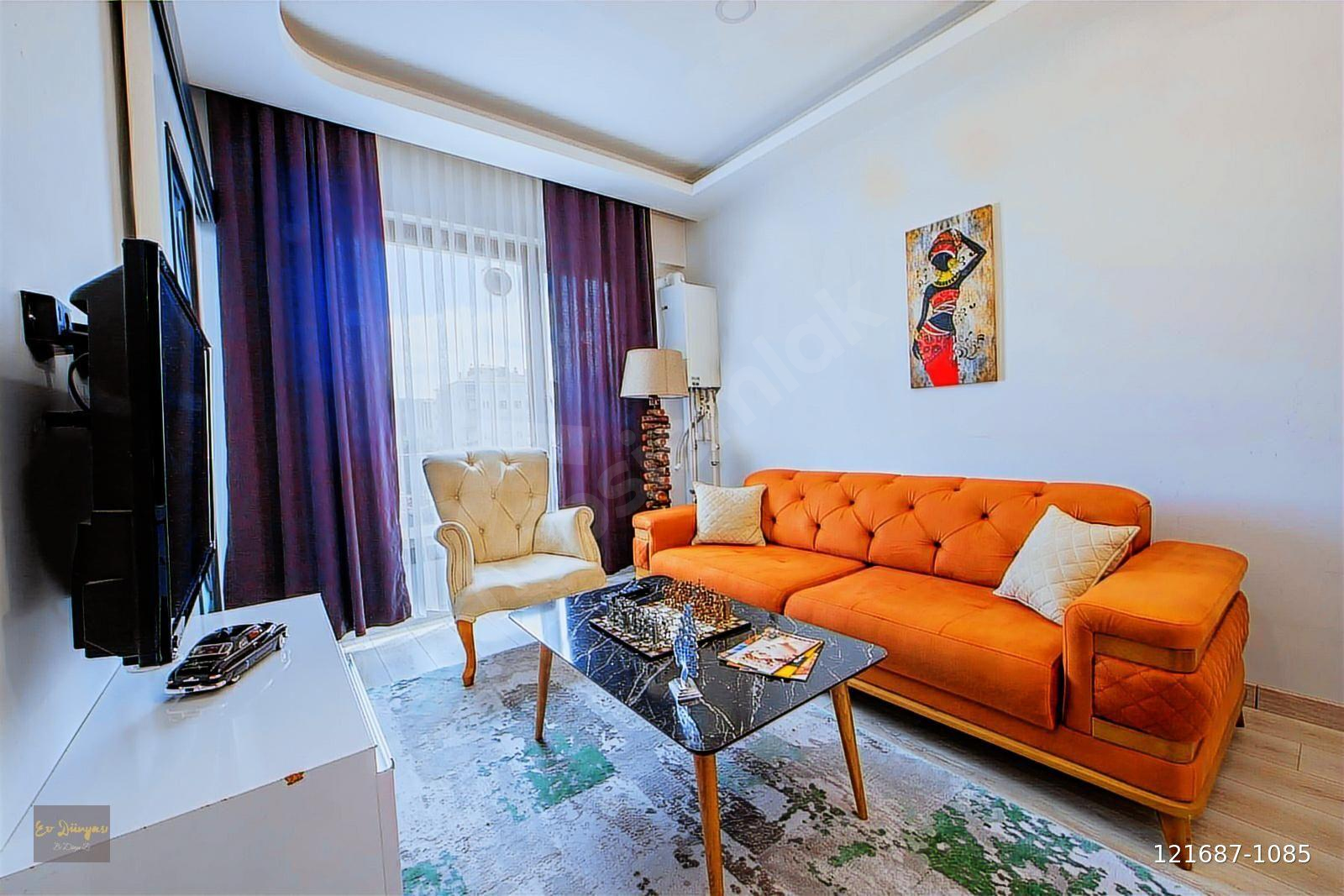 EV DÜNYASI'NDAN/FORM AVM YAKINI LÜKS EŞYALI 1+1 DAİRE.!.