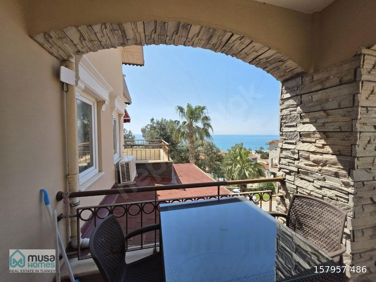 ALANYA TÜRKLER’DE MUHTEŞEM DENİZ MANZARALI 3+1 EŞYALI SATILIK DAİRE