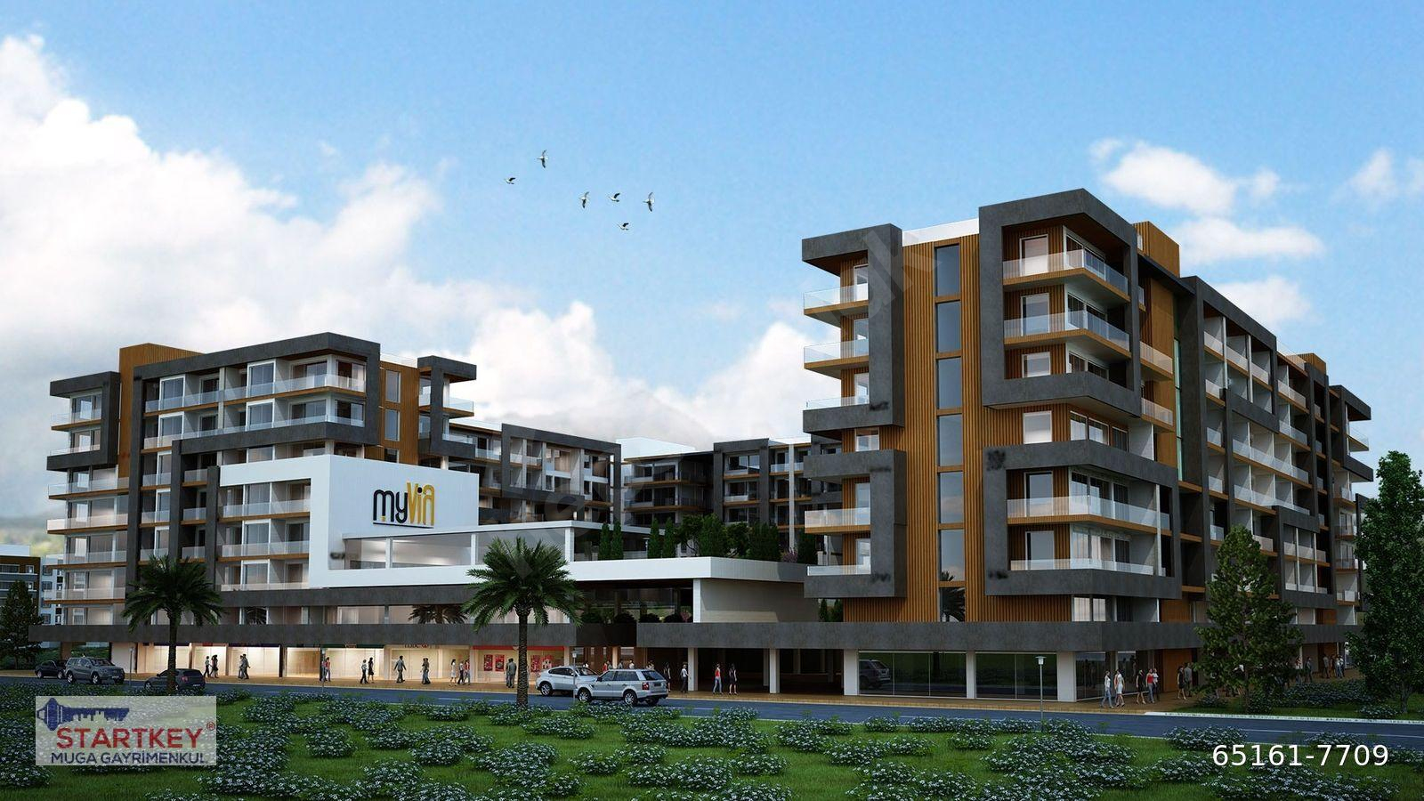 Bornova Myvia Bahçe Sitesi Büyük Tip Bahçeli 1+1 Kiralık Daire