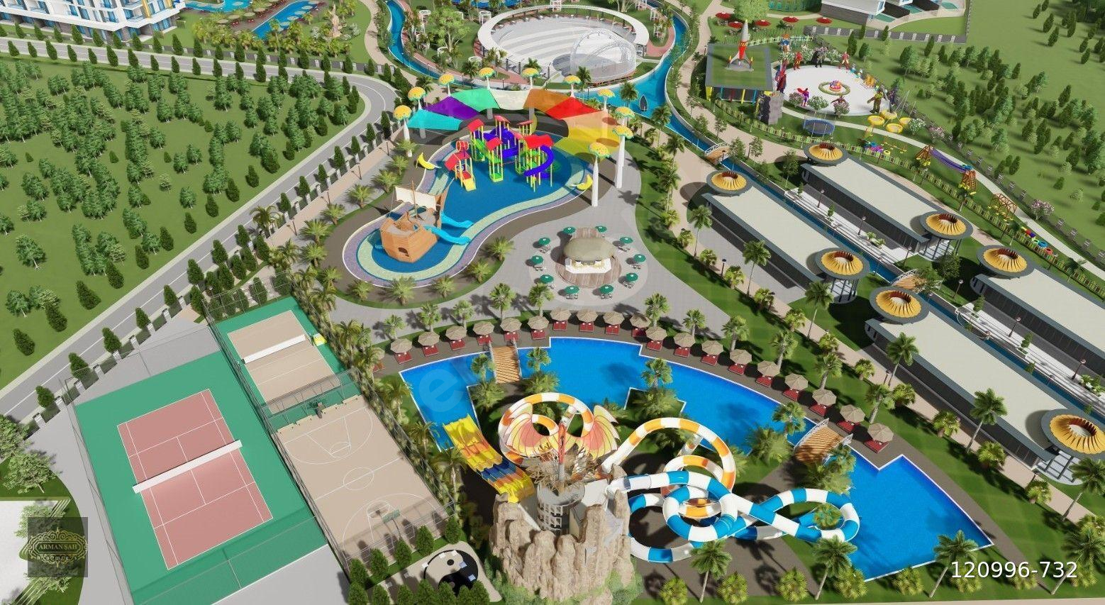 ALANYA TÜRKLER MAH.FULL KOMPLEKSLİ SATILIK 1+1 DAİRE