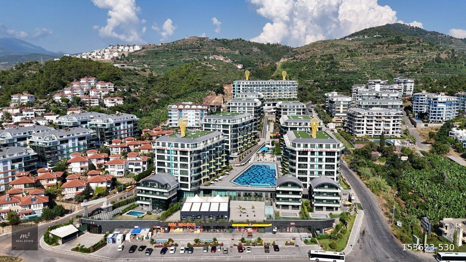 KONAK SEA SİDE PREMIUM'DA FULL DENİZ VE ALANYA MANZARALI 1+1