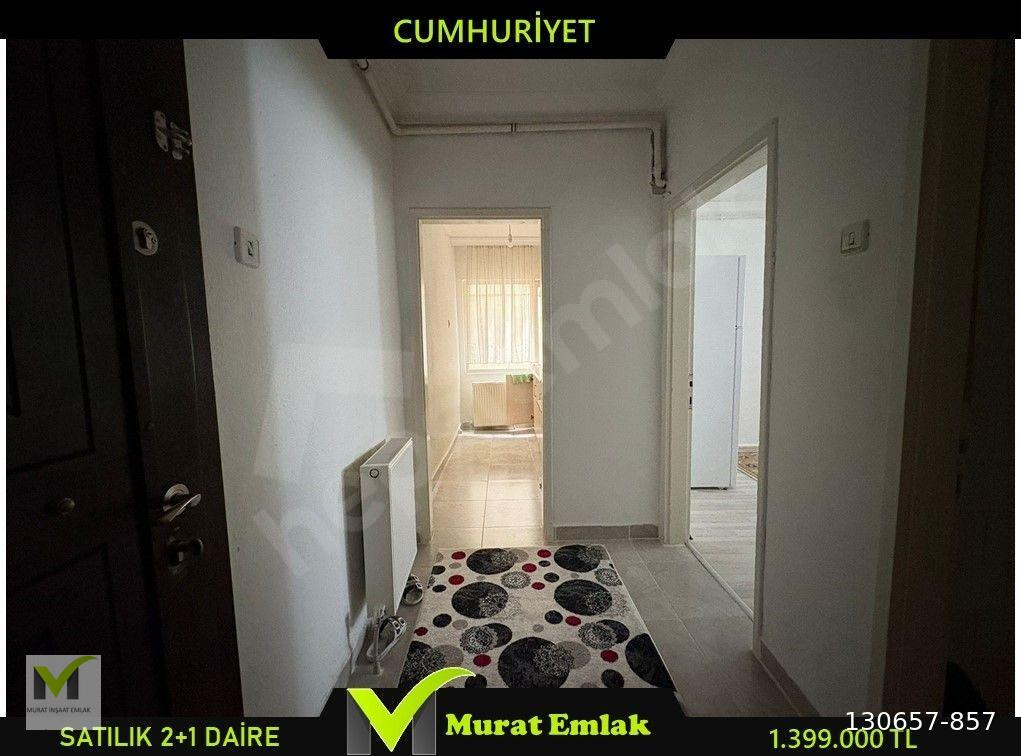 MURAT İNŞAAT EMLAKTAN CUMHURİYET MAHELLESİNDE SATILK 2+1 DAİRE
