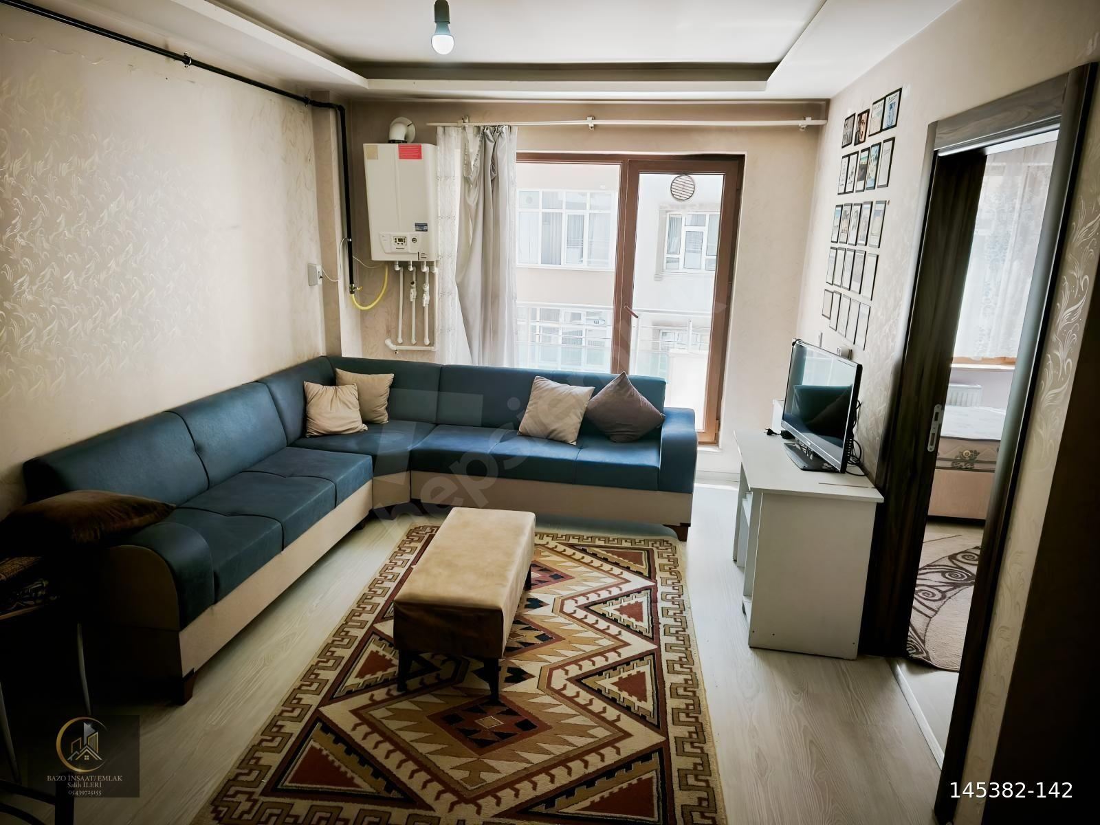 BAZO İNŞAAT EMLAK'TAN KİRALIK FULL EŞYALI 1+1 AYRI MUTFAK BALKON