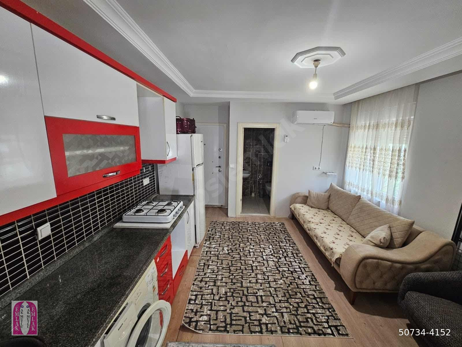 A K MUTLUDAN KÜLTÜRDE YÜKSEK GİRİŞ DEMİRLİ 1+1 EŞYALI DAİRE