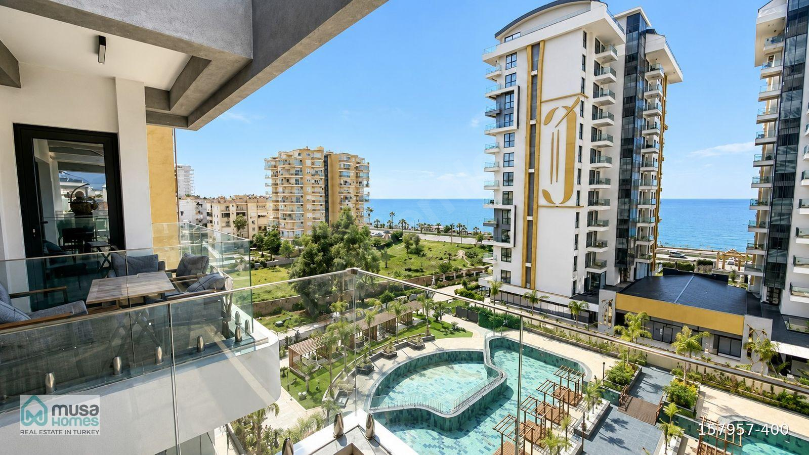 MAHMUTLAR SAHİLDE ACİL SATILIK 1+1 DAİRE FULL DENİZ MANZARASI DENİZE SIFIR KONUM FULL EŞYALI