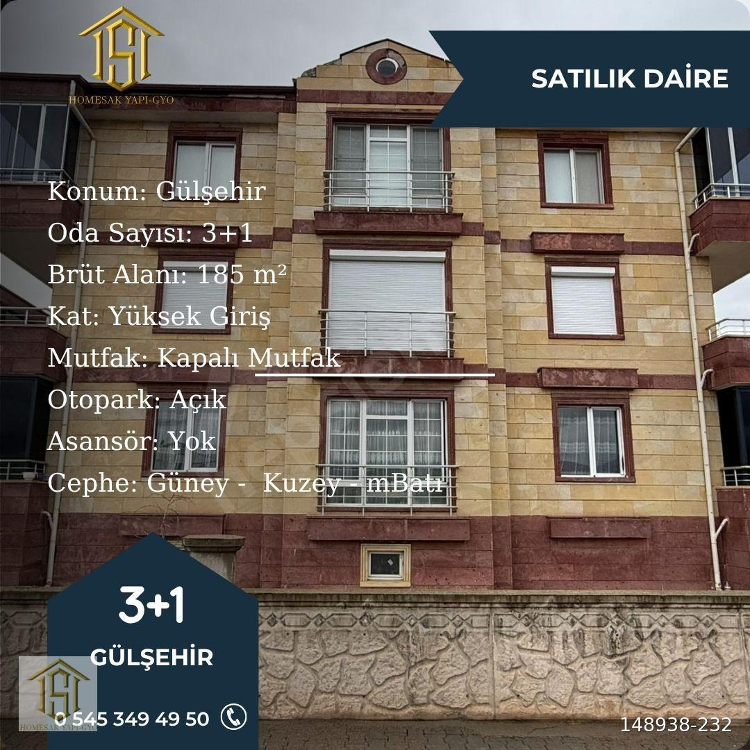GÜLŞEHİR'DE SATILIK 3+1 DAİRE - HOMESAK best choice.