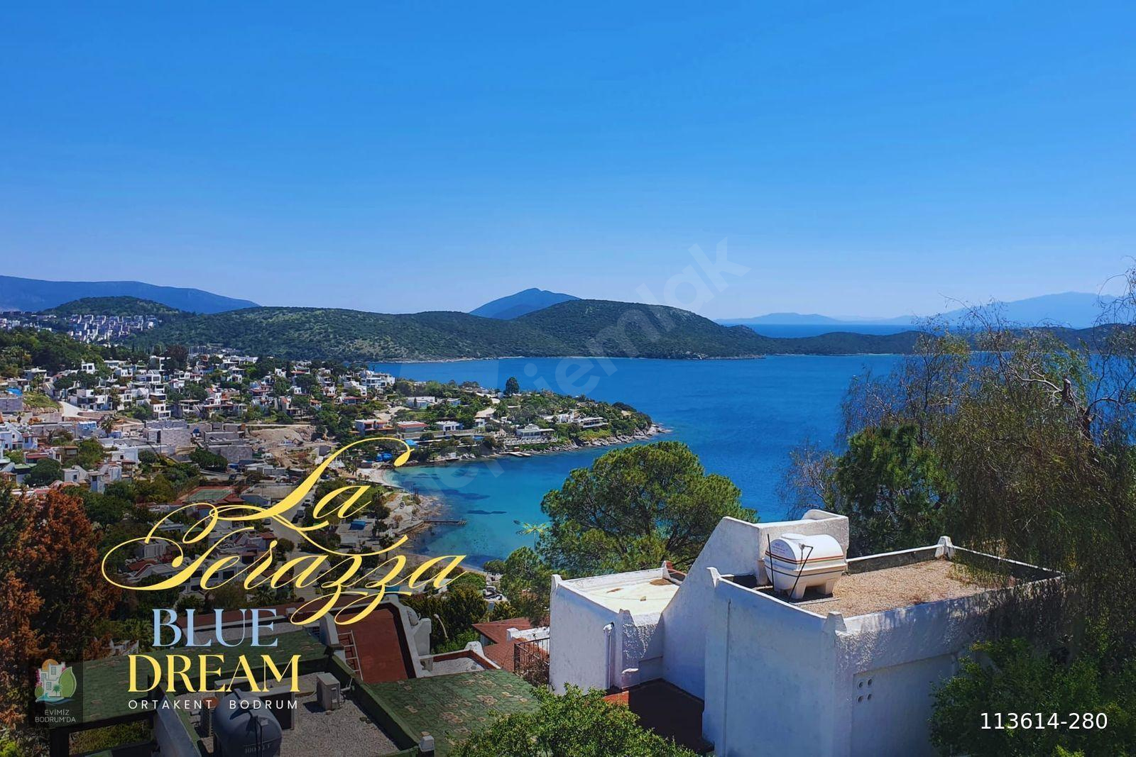 Bodrum La Terraza da, 2+1 Full deniz manzaralı üst kat balkonlu satılık daire
