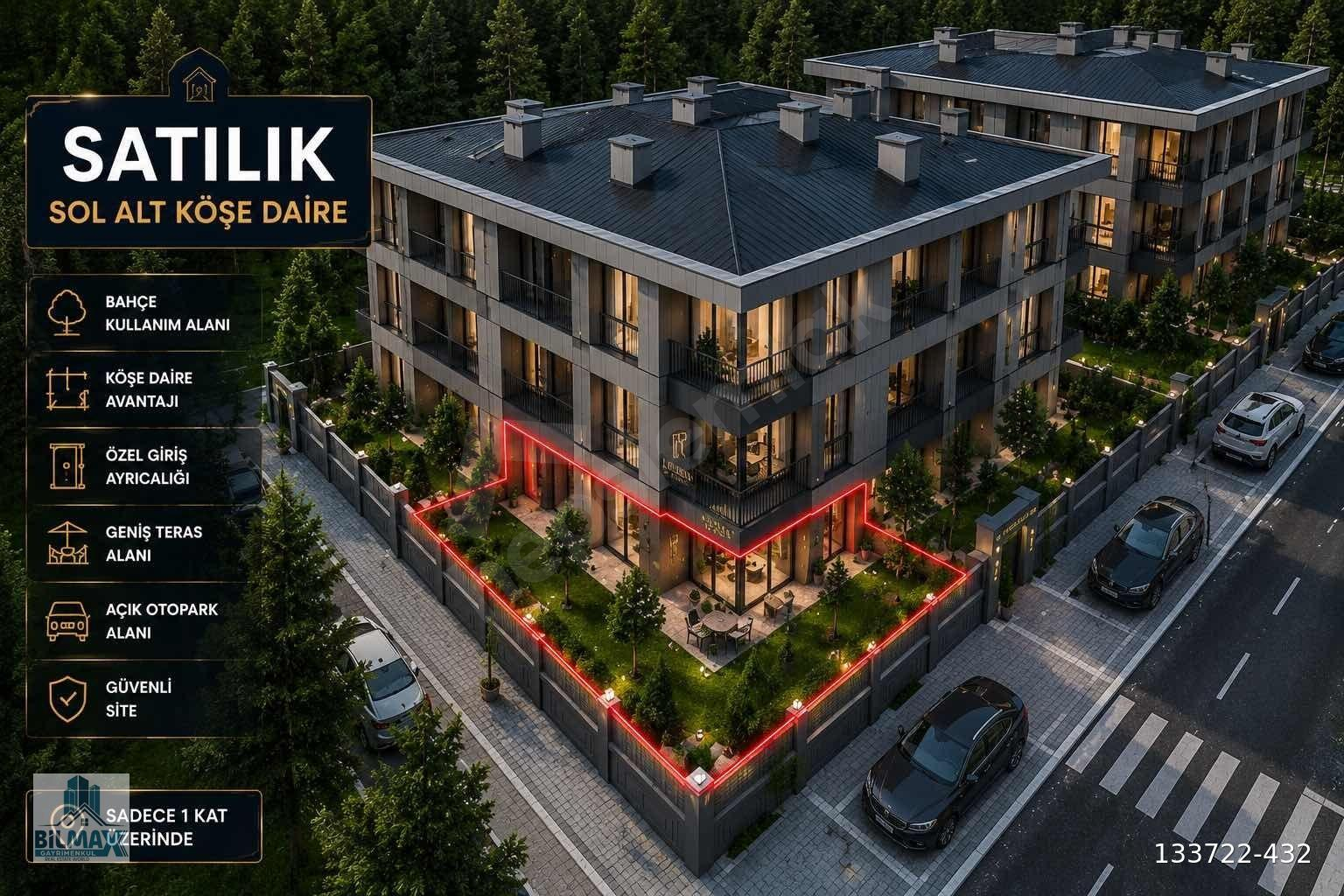 BİLMAX'tan KÖRPEŞLERDE LÜX BAHÇE KATLI SATILIK 3+1