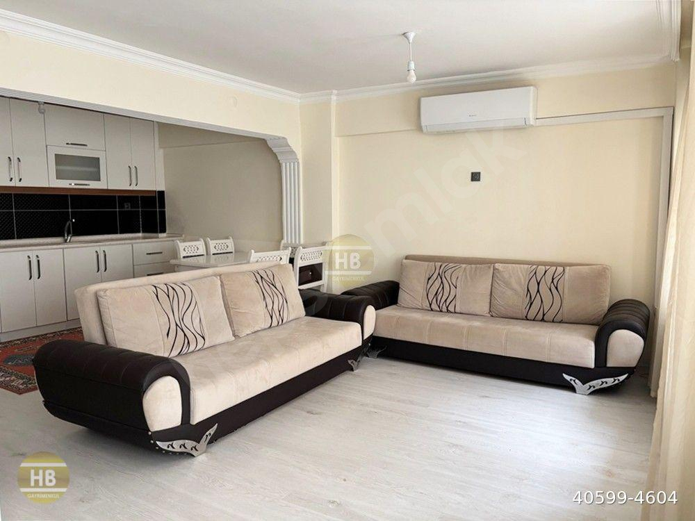 HB'den 2+1 Eşyalı Kiralık Daire, Güzelhisar'da Ara Kat Balkonlu