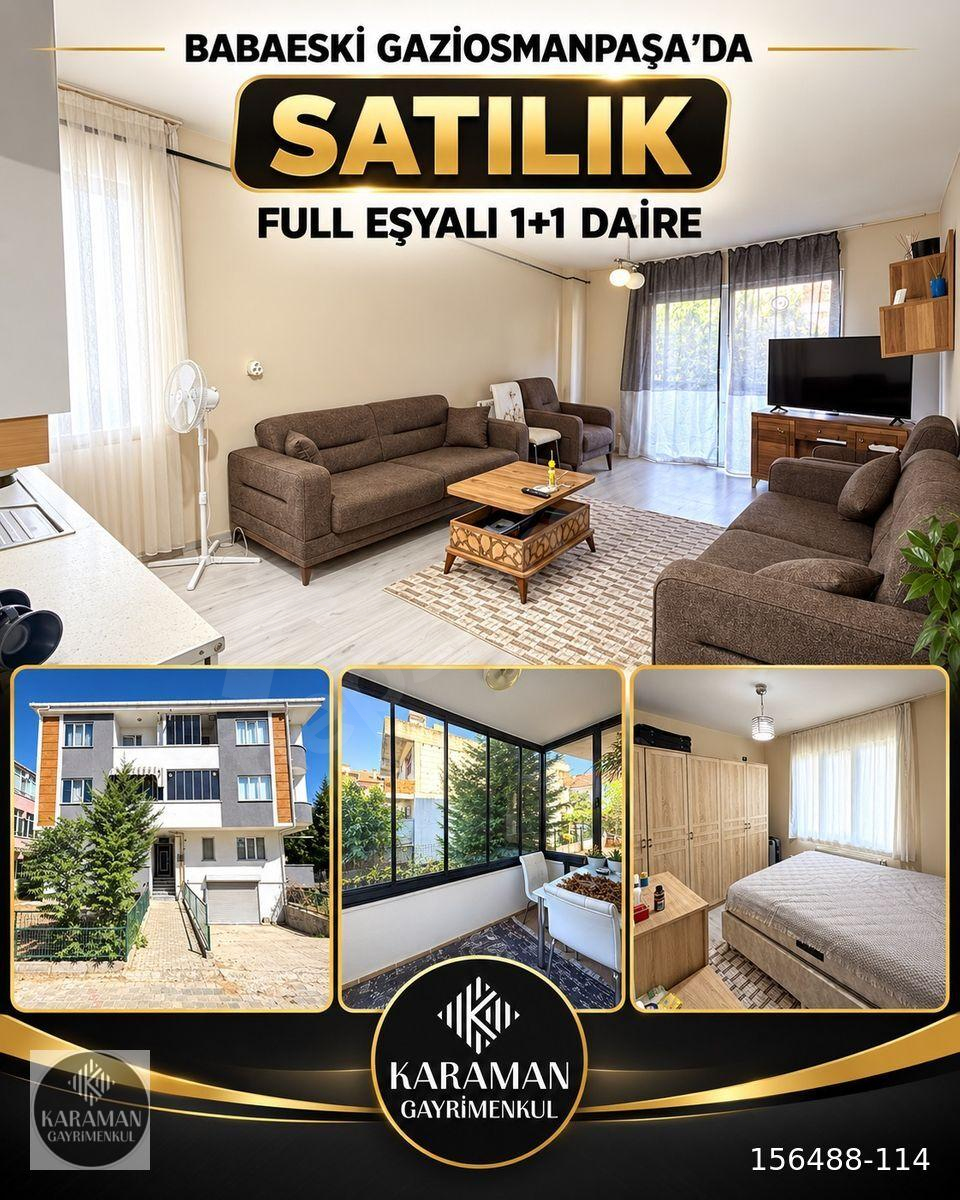 BABAESKİ GAZİOSMANPAŞADA SATILIK FULL EŞYALI 1+1 DAİRE